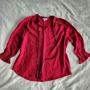 Mine blusa color vino  manga 3/4 .size S polyester nuevo